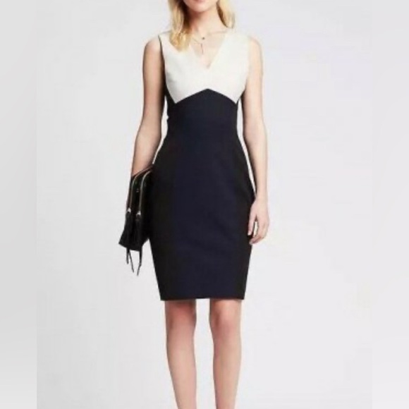 Banana Republic Sloan color-block cutout Sheath Dress NWT - Picture 2 of 8